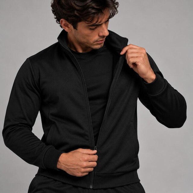 Conjunto Masculino Jaqueta Com Ziper e Calça Fitness Treino e Musculação Corrida Esportiva