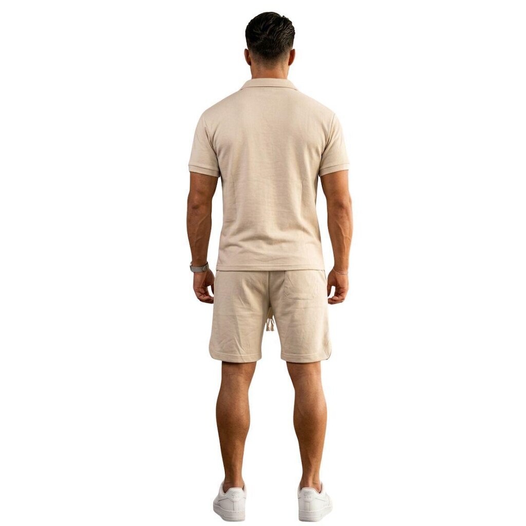 Conjunto Masculino Oversized Suedine Premium Polo e Bermuda