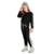 Conjunto Menina Moletom Cropped Calça Homográfica Elian - Preto
