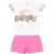 Conjunto Menina Verão com Aplicações Off White - JD Kids - Off White
