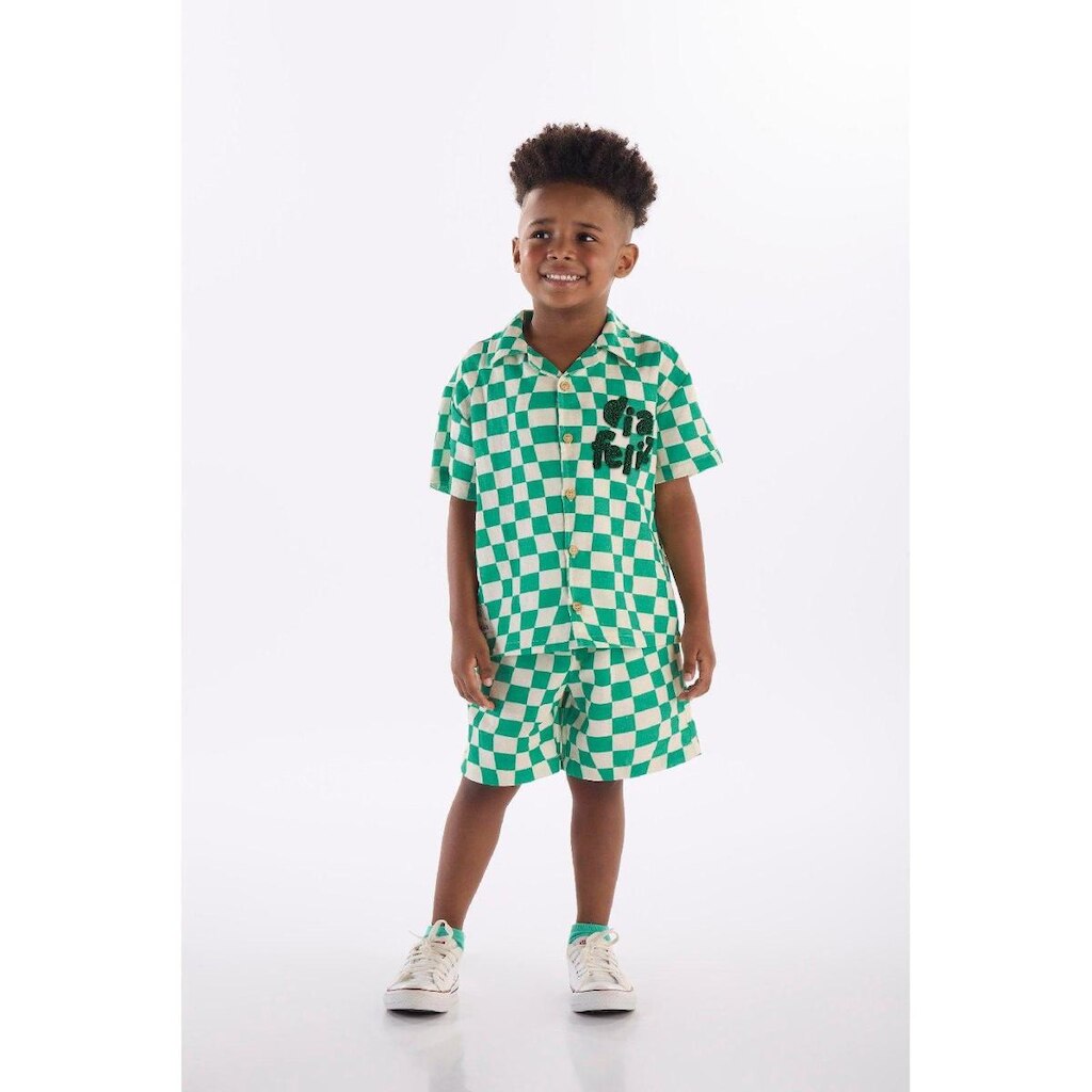 Conjunto Menino Camisa e Bermuda Três e Já