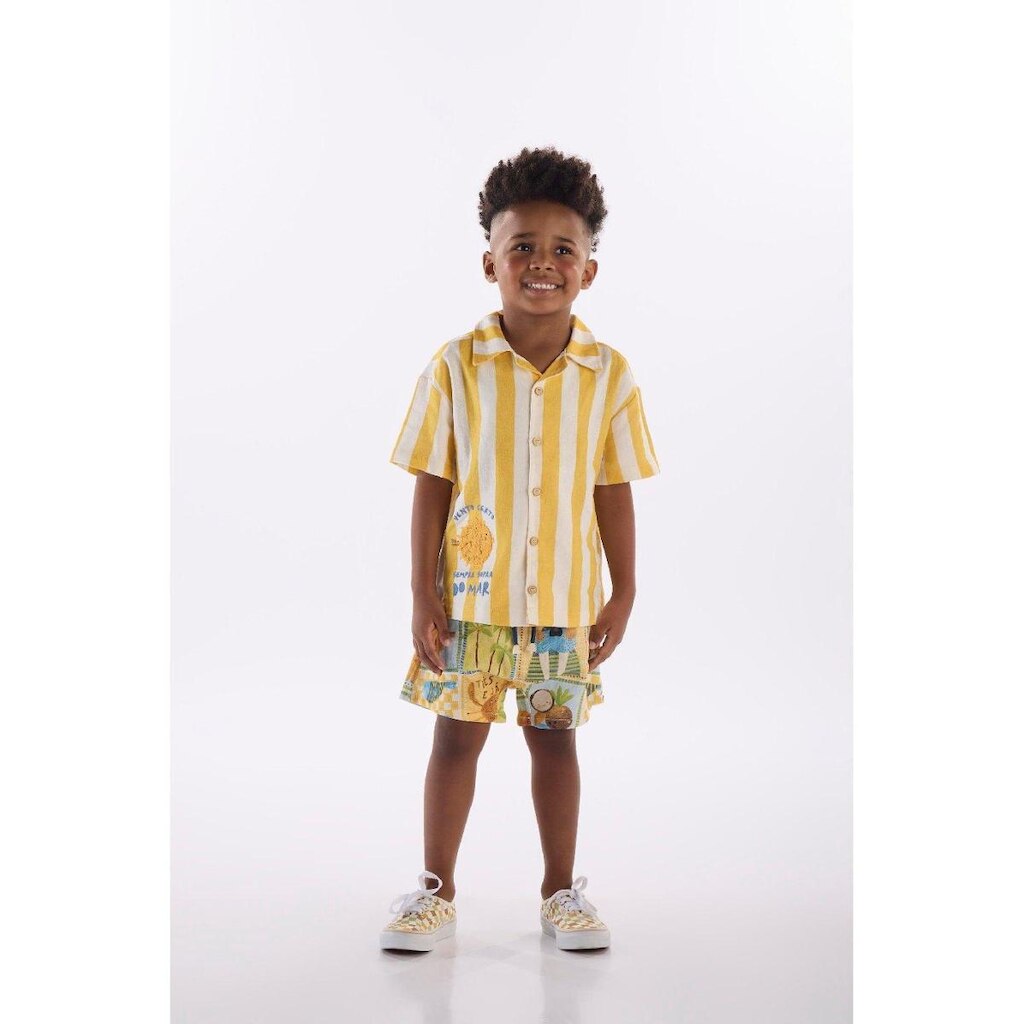 Conjunto Menino Camisa e Short Três e Já