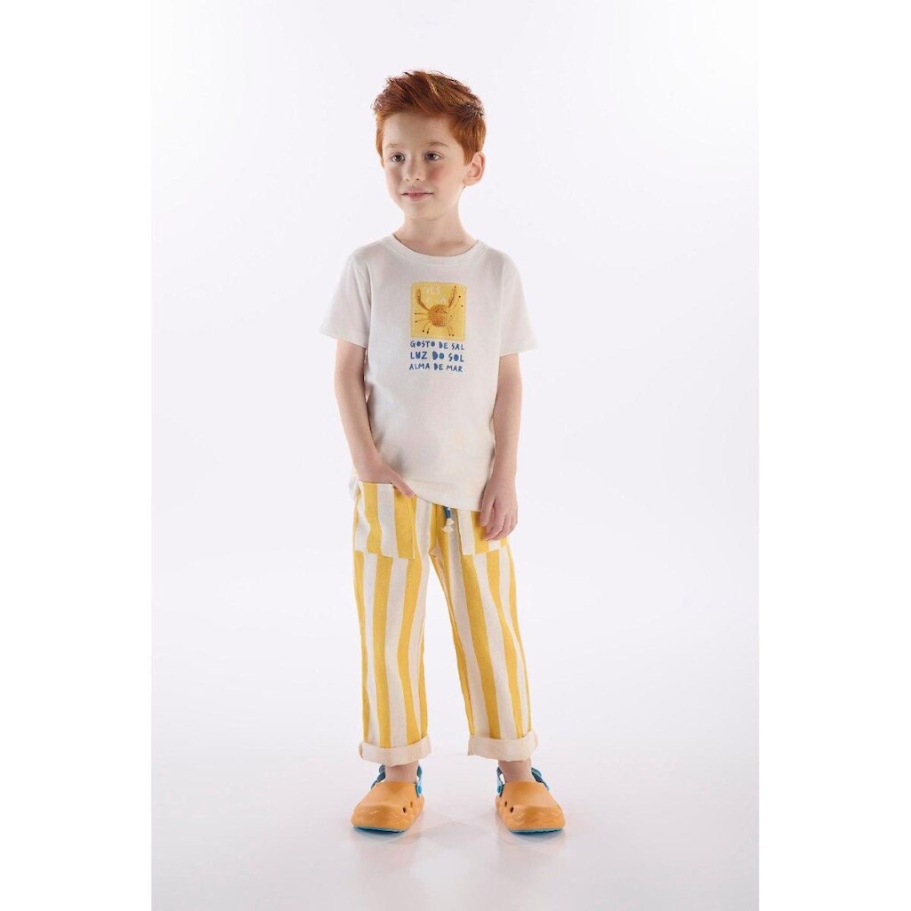 Conjunto Menino Camiseta e Calça Três e Já