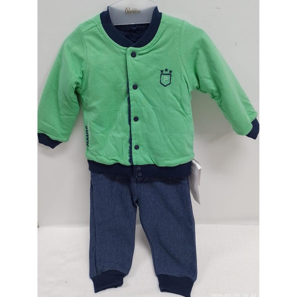 Conjunto Menino Casaco Dupla Face Pelo Inverno Paraiso 14641