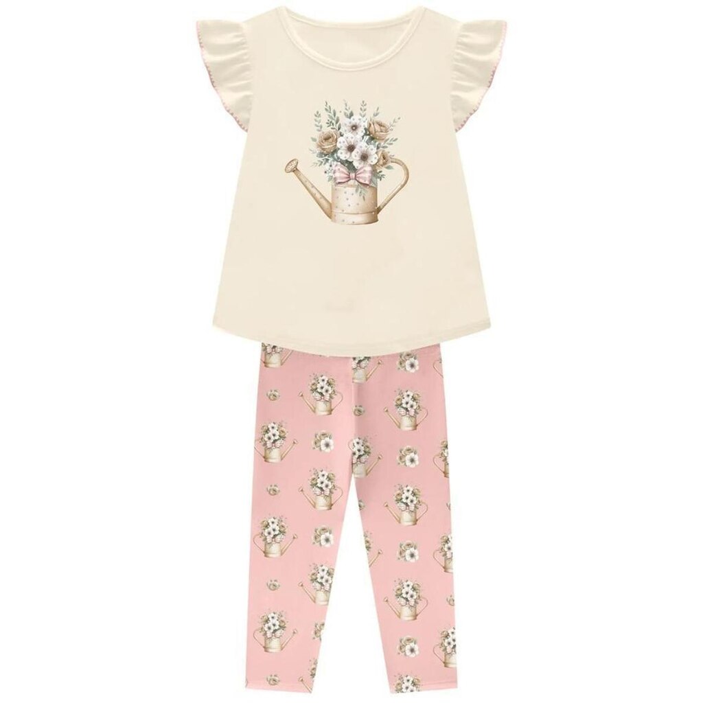 Conjunto Milon Blusa e Legging Regador Floral Rosa