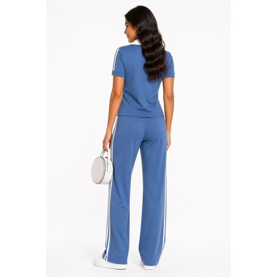 Conjunto Moletinho D Bell Outlet Fashion Gola Polo Azul