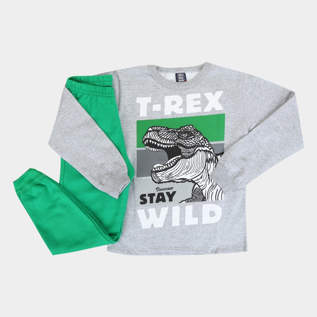 Conjunto Moletom Bebê Mia Kids Calça E Blusa T-Rex Masculino - Mescla é ruim? Conjunto Moletom Bebê Mia Kids Calça E Blusa T-Rex Masculino - Mescla é boa?