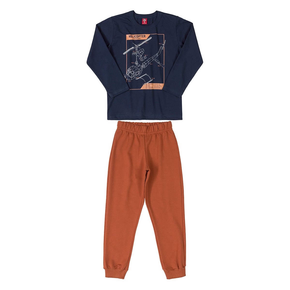 Conjunto Moletom Bee Loop Infantil Helicopter Masculino - Marinho Menor preço em Conjunto Moletom Bee Loop Infantil Helicopter Masculino - Marinho