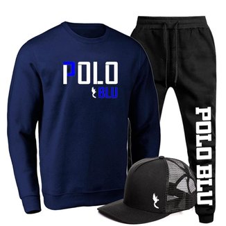 Conjunto Moletom Casual Masculino Sem Capuz + Boné Dia a Dia