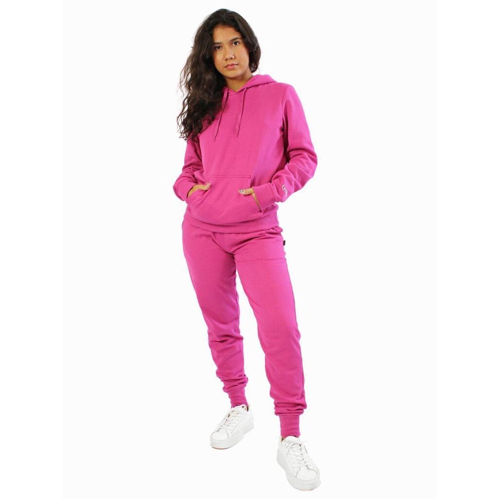 Conjunto Moletom Feminino Blusa Capuz Canguru e Calça Jogger