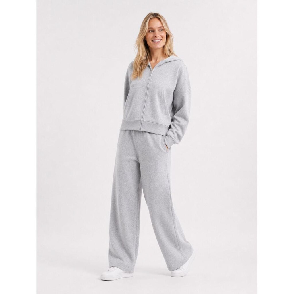 Conjunto Moletom Feminino Flow Aveloz Cinza