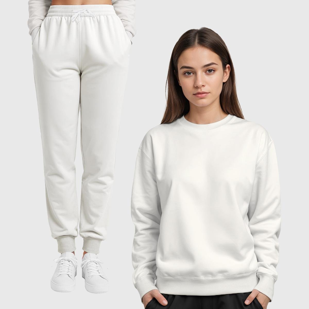 Conjunto Moletom Gola Redonda e Calça Feminina Lisa Benellys Menor preço em Conjunto Moletom Gola Redonda e Calça Feminina Lisa Benellys