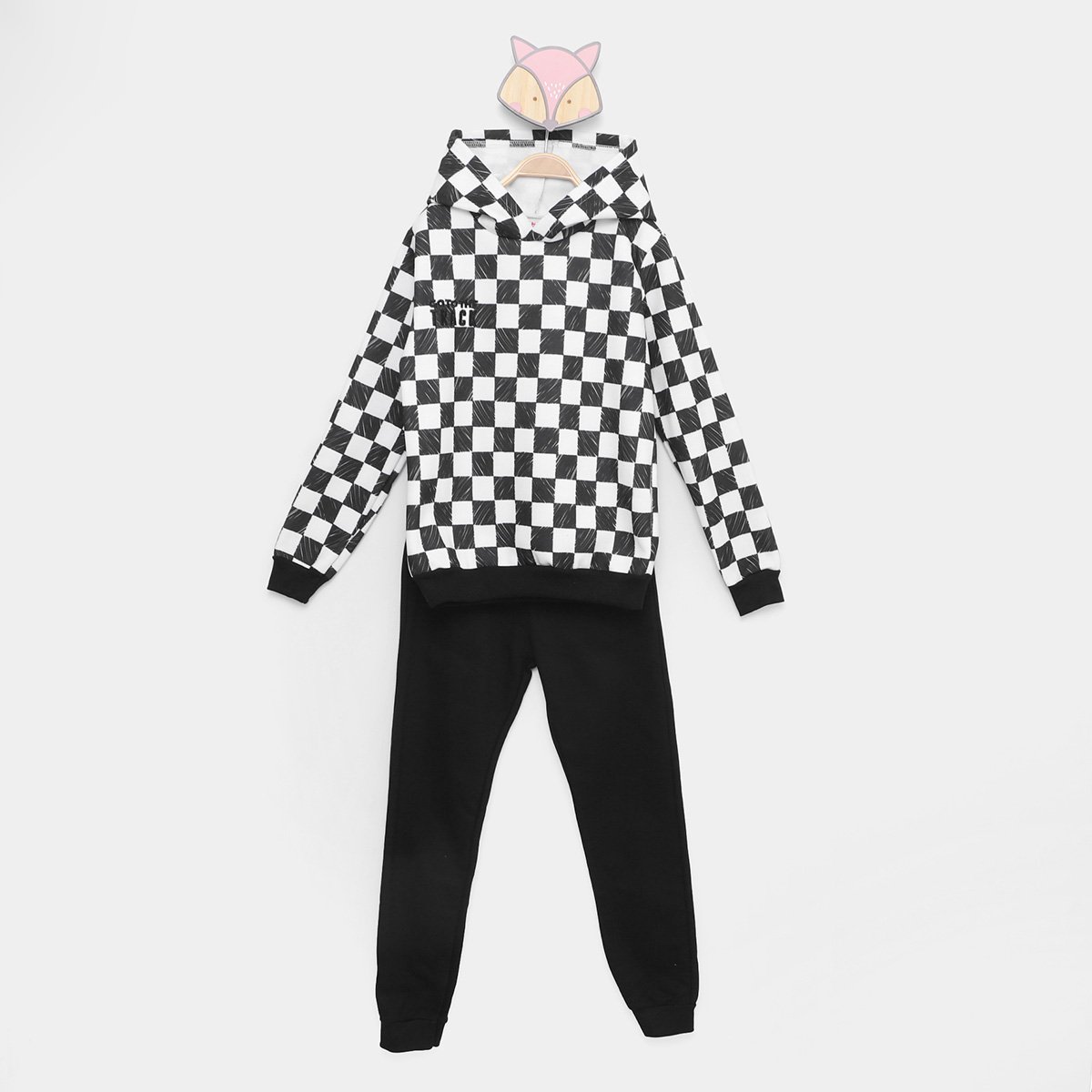 Conjunto Moletom Infantil Brandili Xadrez Com Capuz Menino - Preto é ruim? Conjunto Moletom Infantil Brandili Xadrez Com Capuz Menino - Preto é boa?