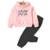 Conjunto Moletom Infantil com Bolso e Capuz NYC Authentic - Rosa