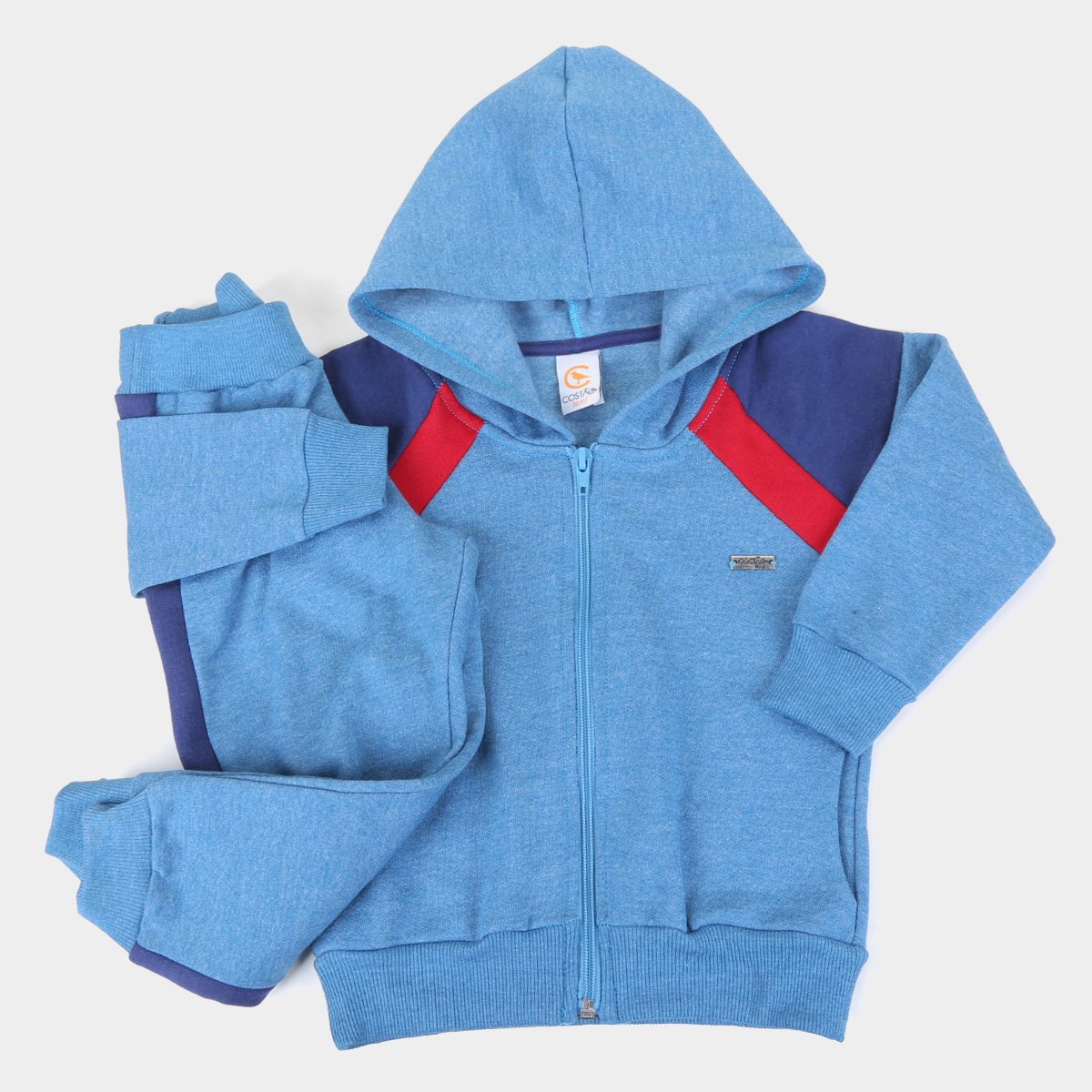 Conjunto Moletom Infantil Costão Calça E Jaqueta Com Capuz Masculino - Roxo Menor preço em Conjunto Moletom Infantil Costão Calça E Jaqueta Com Capuz Masculino - Roxo