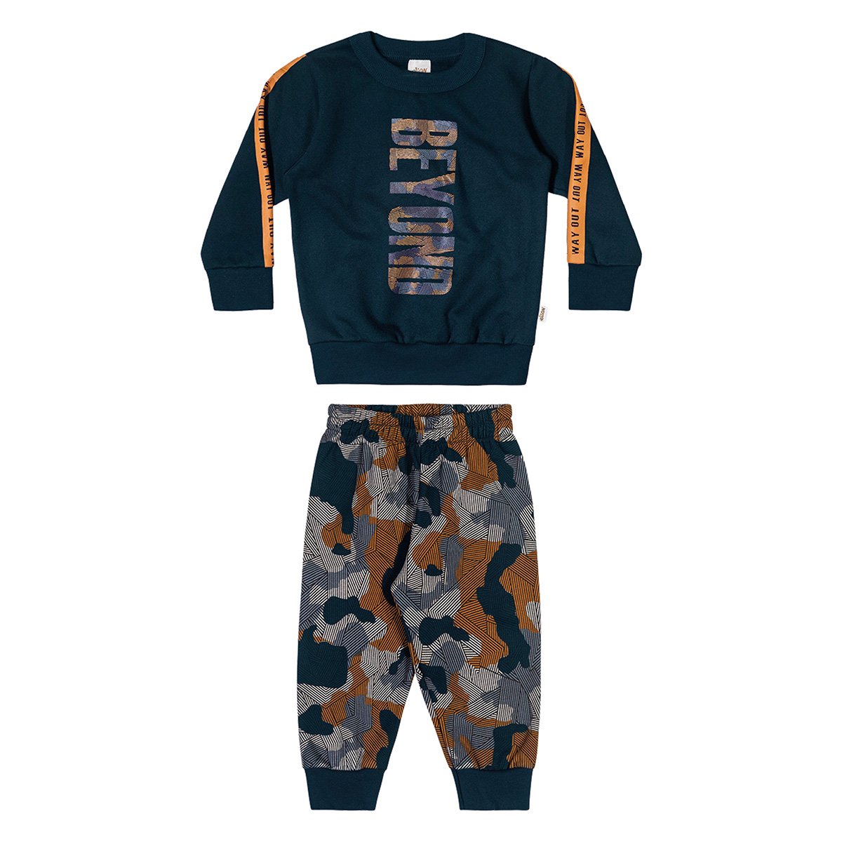 Conjunto Moletom Infantil Elian Beyond Camuflado Blusa + Calça Masculino - Marinho é ruim? Conjunto Moletom Infantil Elian Beyond Camuflado Blusa + Calça Masculino - Marinho é boa?