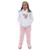 Conjunto Moletom Infantil Estampa de Gatinho Menina - Branco