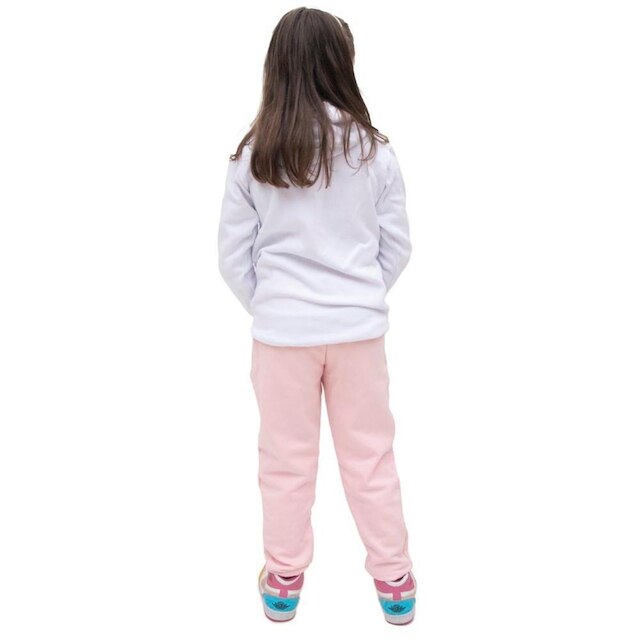 Conjunto Moletom Infantil Estampa de Gatinho Menina