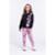 Conjunto Moletom Infantil Florzinhas - Preto