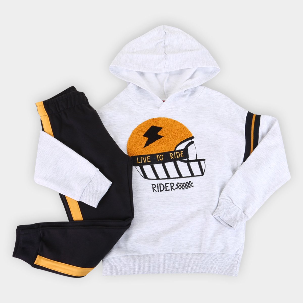 Conjunto Moletom Infantil Kyly Peluciado c/ Capuz - Mescla é boa?