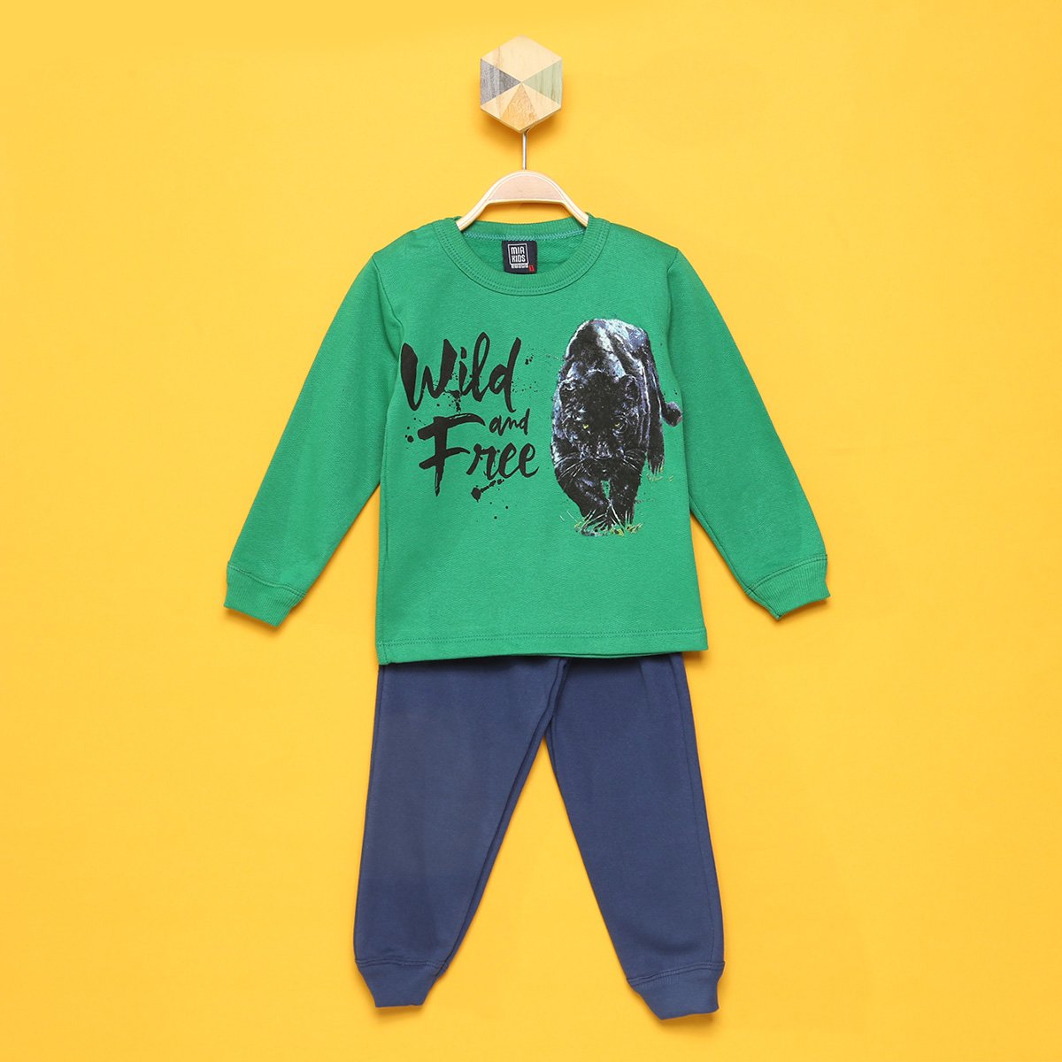 Conjunto Moletom Infantil Mia Kids Calça E Blusa Wild And Free Masculino - Verde é ruim? Conjunto Moletom Infantil Mia Kids Calça E Blusa Wild And Free Masculino - Verde é boa?