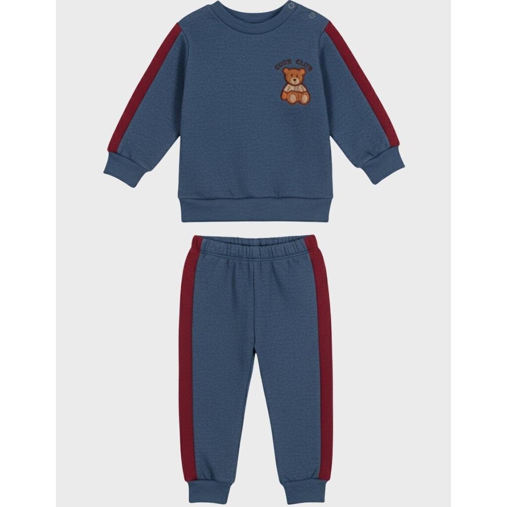 Conjunto Moletom Inverno Ccom Calça Punho Peluciado Verde Jeans Proteção Para Inverno - Bebê P ao GG