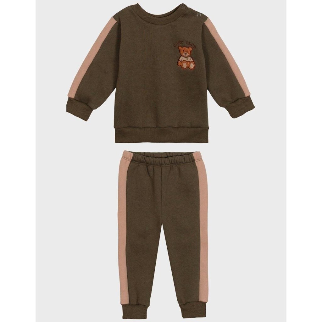 Conjunto Moletom Inverno Ccom Calça Punho Peluciado Verde Jeans Proteção Para Inverno - Bebê P ao GG