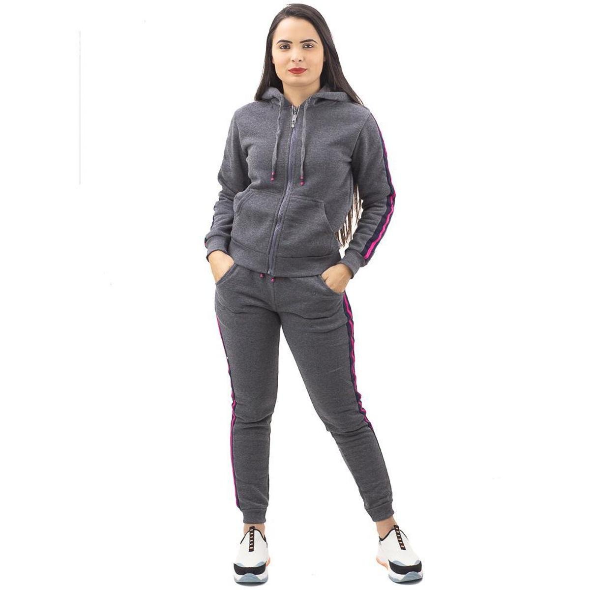 Conjunto Moletom Jaqueta e Calça Sea Surf Cinza - Cinza Menor preço em Conjunto Moletom Jaqueta e Calça Sea Surf Cinza - Cinza