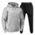 Conjunto Moletom Masculino Infantil Bolso Canguru Capuz Liso - Cinza