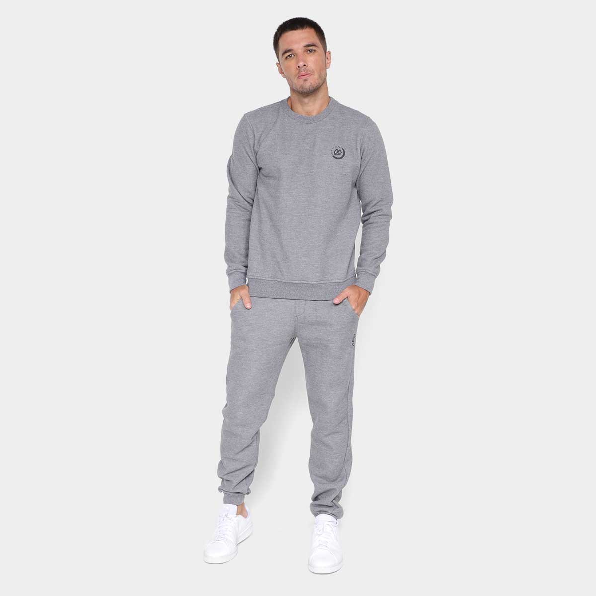 Conjunto Moletom Occy Awae Masculino - Mescla Menor preço em Conjunto Moletom Occy Awae Masculino - Mescla
