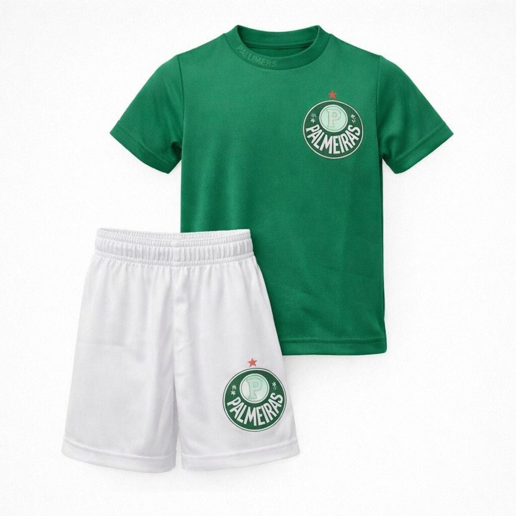 Conjunto Palmeiras Símbolo 1914 Verde - Infantil