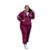 Conjunto Plus Size Moletom Calça e Jaqueta de Ziper com Capuz - Bordô