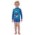 CONJUNTO PRAIA CAMISETA SUNGA PROTEÇÃO UV SHARK MARLAN - Azul