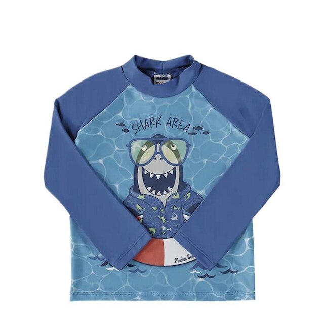 CONJUNTO PRAIA CAMISETA SUNGA PROTEÇÃO UV SHARK MARLAN