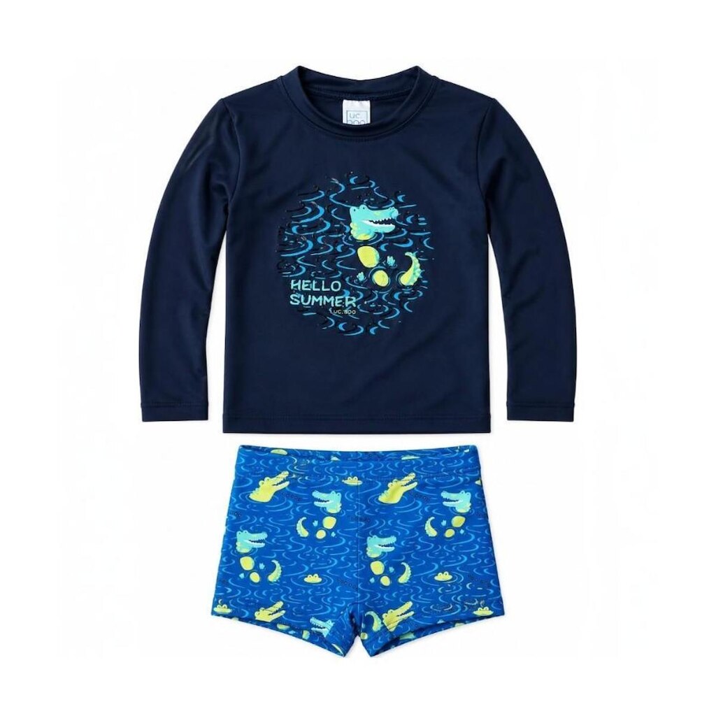 Conjunto Praia Camiseta UV Sunga UV 50+ Luc.Boo