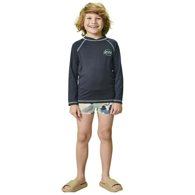Conjunto Praia Infantil Camiseta Sunga UV Dry UV 50 Luc.Boo