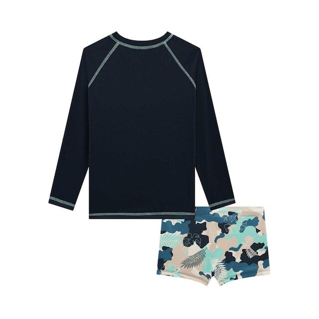 Conjunto Praia Infantil Camiseta Sunga UV Dry UV 50 Luc.Boo