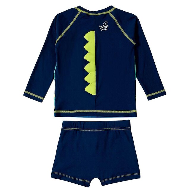 Conjunto Praia Infantil Menino Proteção UV 50+ Dino Floresta Marinho Tip Top