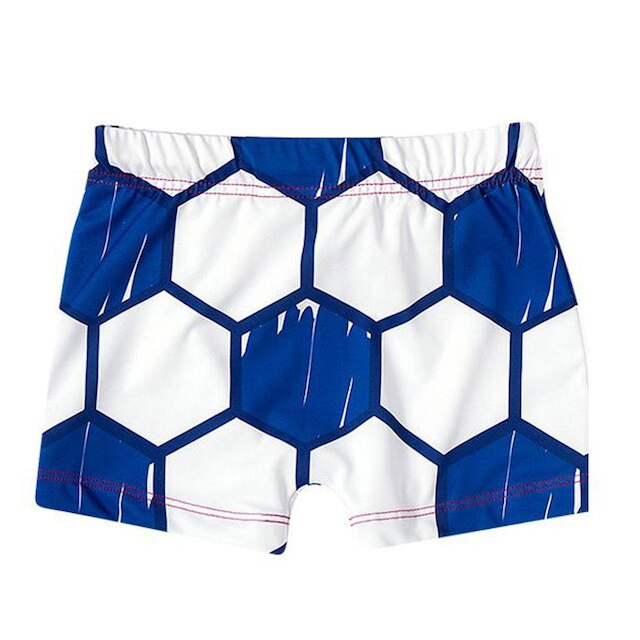 Conjunto Praia Infantil Menino Proteção UV Camiseta e 2 Sungas Football Marinho Tip Top