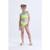 Conjunto Praia Infantil Regata Charmosa com Alcinhas - Amarelo