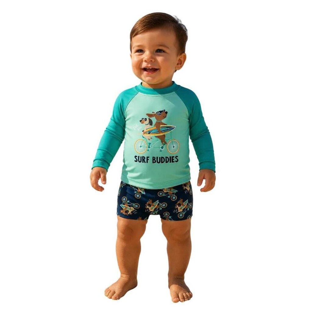 Conjunto Praia Menino Camiseta UV Dry Sunga UV 50+ Luc