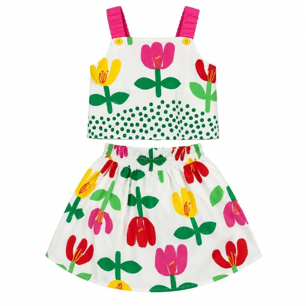 Conjunto Precoce Detalhe nas Costas Viva a Flor