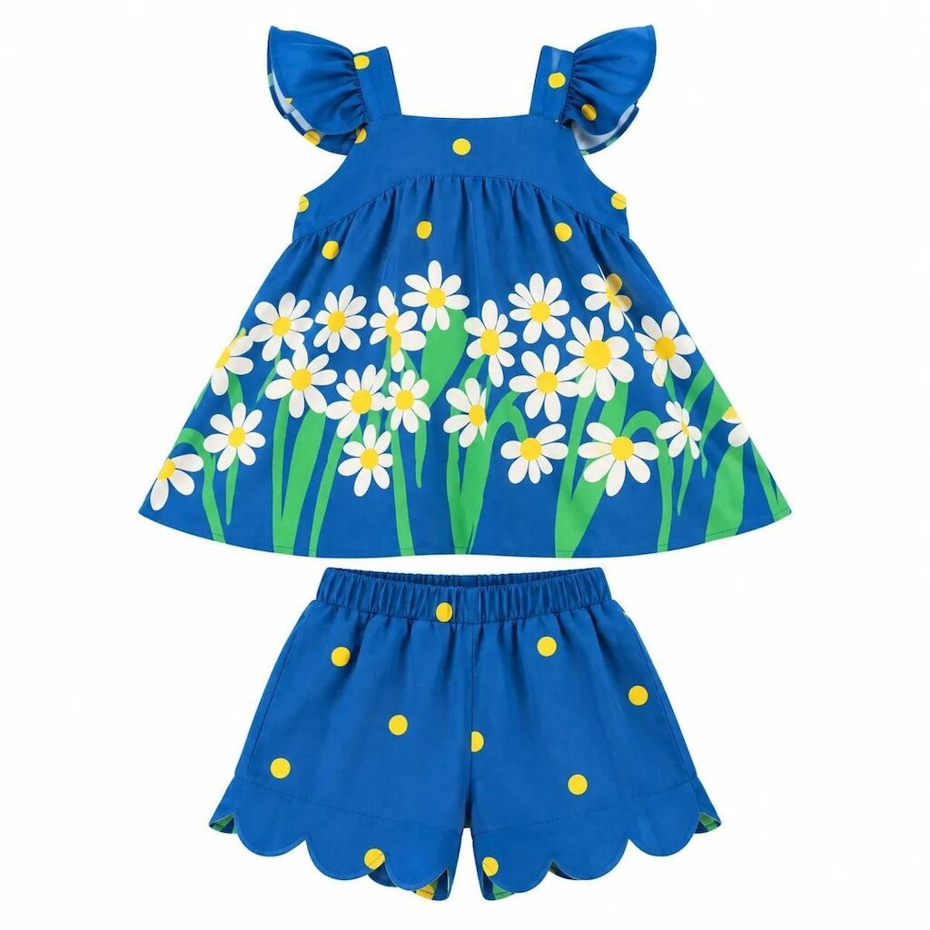Conjunto Precoce Margarida Solar Azul