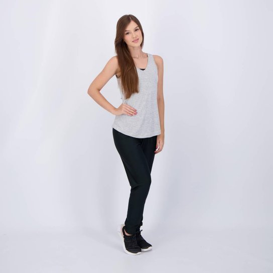 Conjunto Regata e Calça Area Preta e Mescla