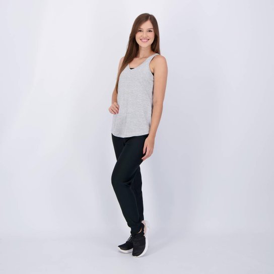 Conjunto Regata e Calça Area Preta e Mescla
