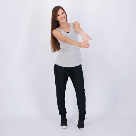 Conjunto Regata e Calça Area Preta e Mescla