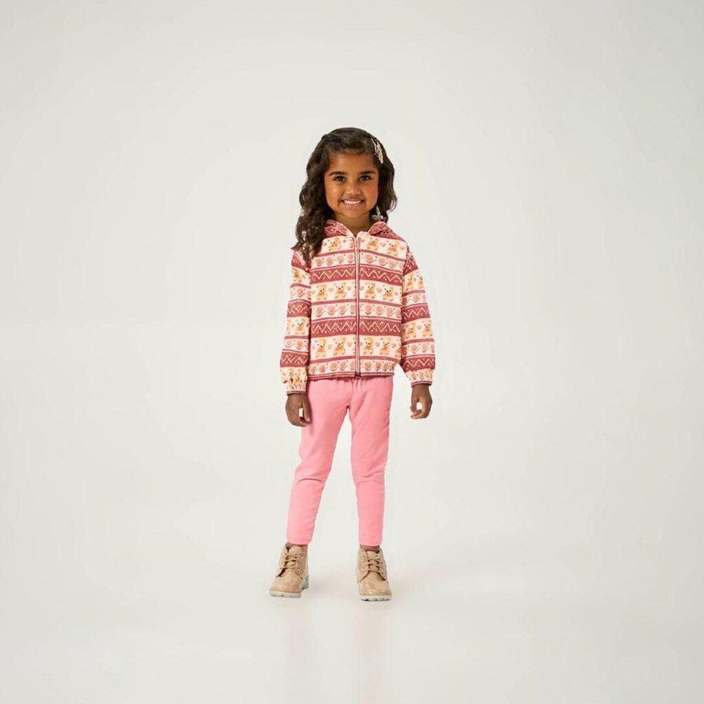 Conjunto Rosa Primeiros Passos Pulla Bulla Menina - 55232-1396