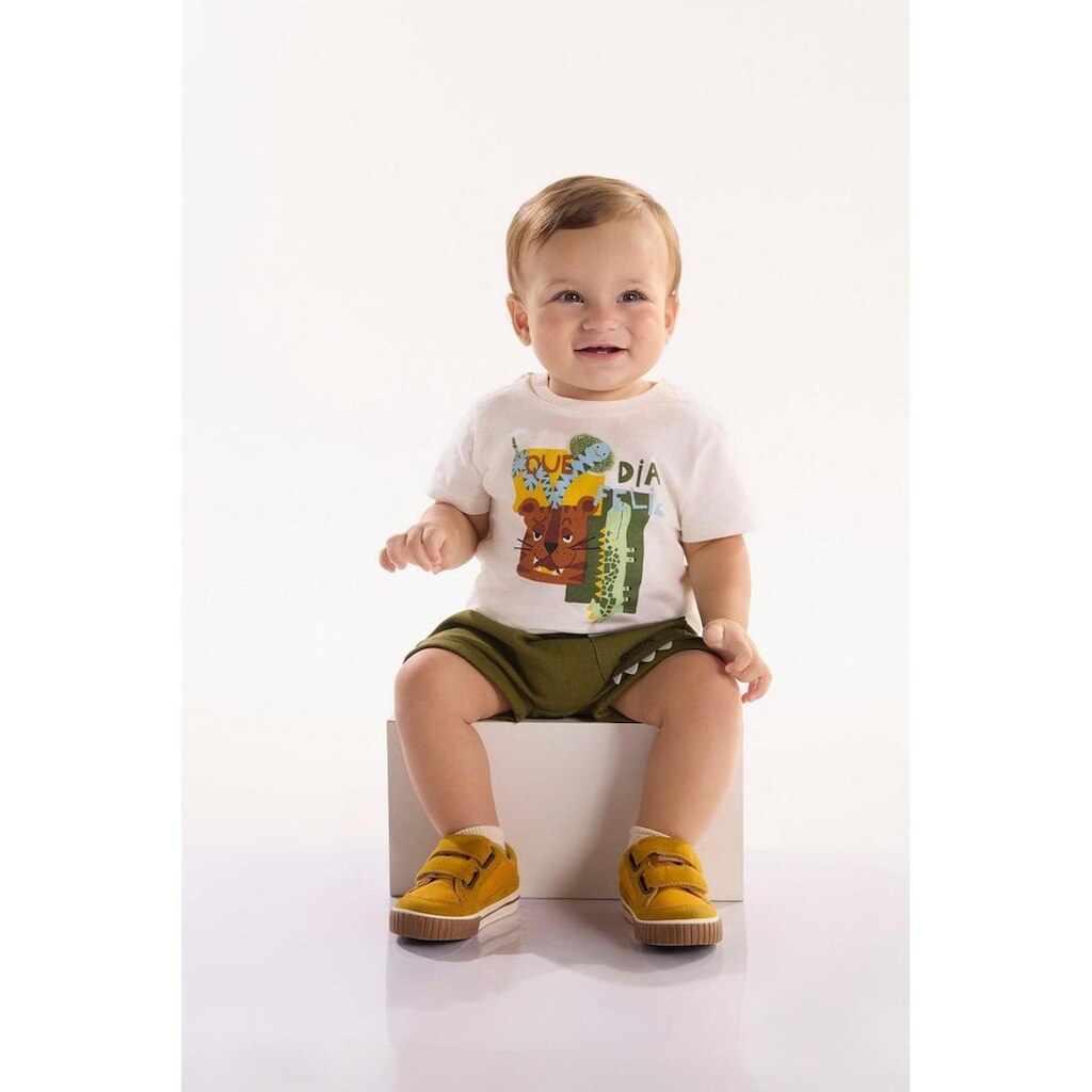 Conjunto Safari para Bebê Menino com Camiseta e Short Três e Já