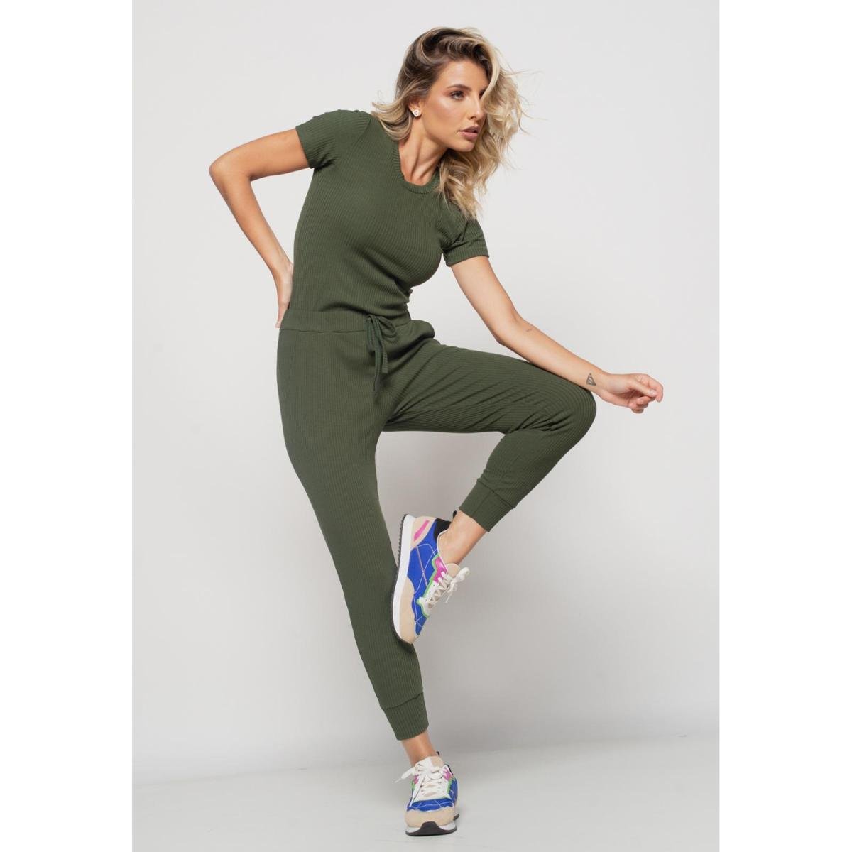 Conjunto Salvatore Fashion Comfy Malha Canelada Feminino - Verde é ruim? Conjunto Salvatore Fashion Comfy Malha Canelada Feminino - Verde é boa?