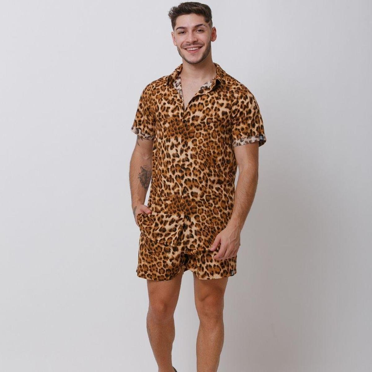 Conjunto Santo Luxo Man Viscose Animale Onça - P - Onça é ruim? Conjunto Santo Luxo Man Viscose Animale Onça - P - Onça é boa?